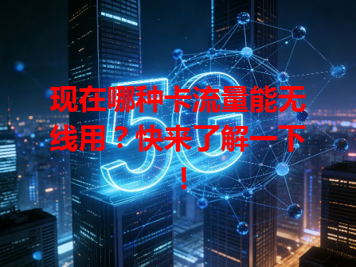 现在哪种卡流量能无线用？快来了解一下！