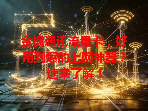 金枫通讯流量卡，好用到爆的上网神器？速来了解！