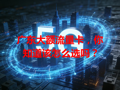 广东大额流量卡，你知道该怎么选吗？
