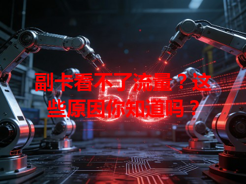 副卡看不了流量？这些原因你知道吗？