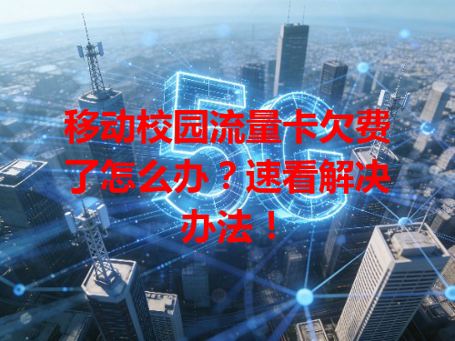 移动校园流量卡欠费了怎么办？速看解决办法！