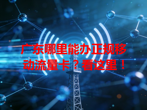 广东哪里能办正规移动流量卡？看这里！