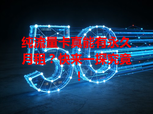 纯流量卡真能有永久月租？快来一探究竟！