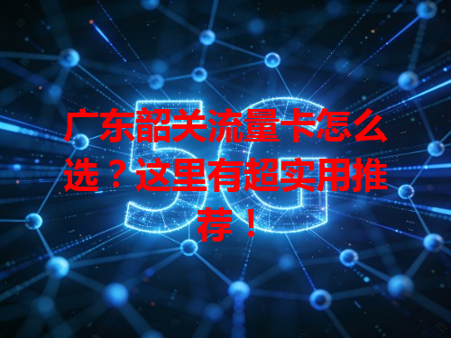 广东韶关流量卡怎么选？这里有超实用推荐！