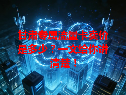 甘肃专属流量卡卖价是多少？一文给你讲清楚！
