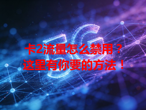 卡2流量怎么禁用？这里有你要的方法！