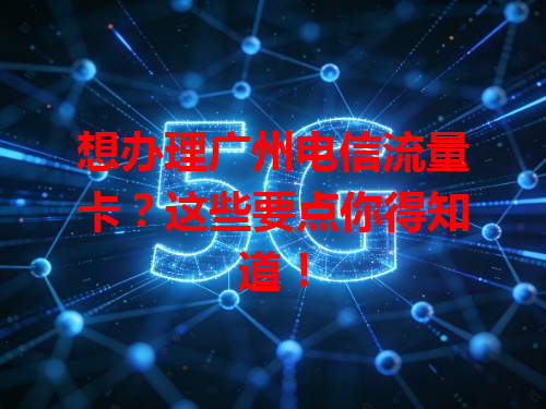 想办理广州电信流量卡？这些要点你得知道！