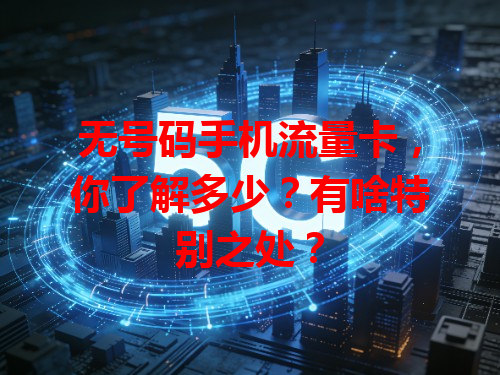 无号码手机流量卡，你了解多少？有啥特别之处？