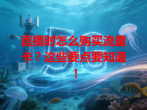 直播时怎么购买流量卡？这些要点要知道！