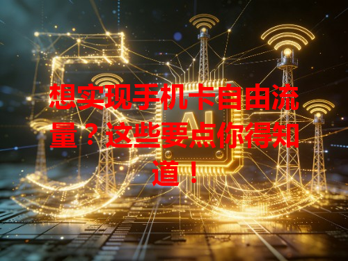 想实现手机卡自由流量?这些要点你得知道!