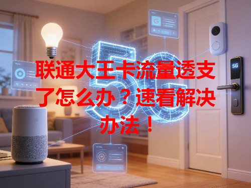 联通大王卡流量透支了怎么办？速看解决办法！