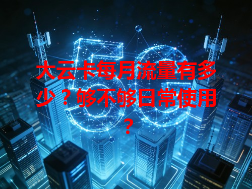 大云卡每月流量有多少？够不够日常使用？