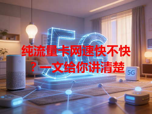 纯流量卡网速快不快？一文给你讲清楚