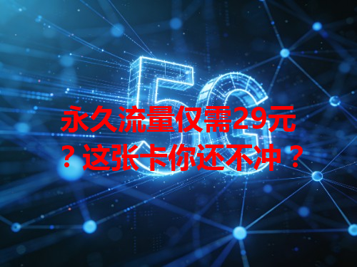永久流量仅需29元？这张卡你还不冲？