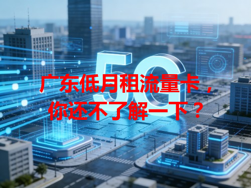 广东低月租流量卡，你还不了解一下？