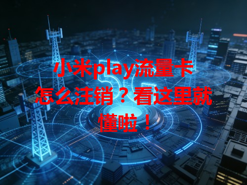 小米play流量卡怎么注销？看这里就懂啦！