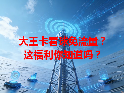 大王卡看球免流量？这福利你知道吗？