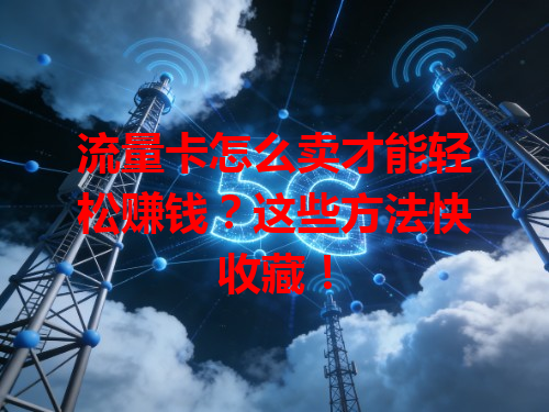 流量卡怎么卖才能轻松赚钱？这些方法快收藏！