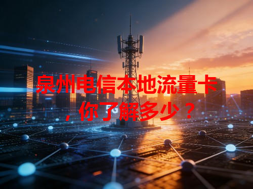 泉州电信本地流量卡，你了解多少？