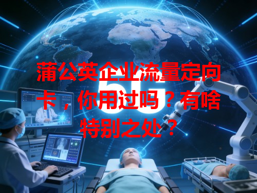 蒲公英企业流量定向卡，你用过吗？有啥特别之处？