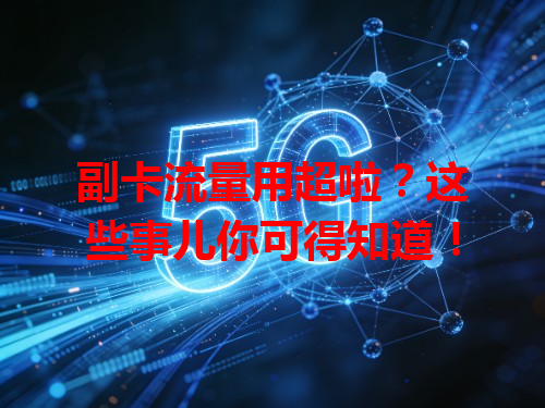 副卡流量用超啦？这些事儿你可得知道！