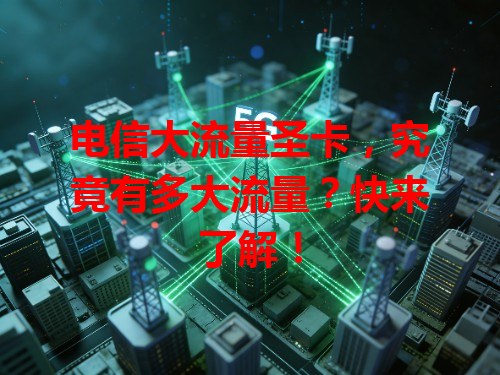 电信大流量圣卡，究竟有多大流量？快来了解！