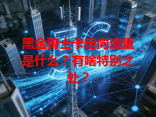 黑金骑士卡定向流量是什么？有啥特别之处？