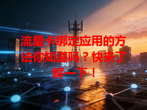 流量卡绑定应用的方法你知道吗？快来了解一下！