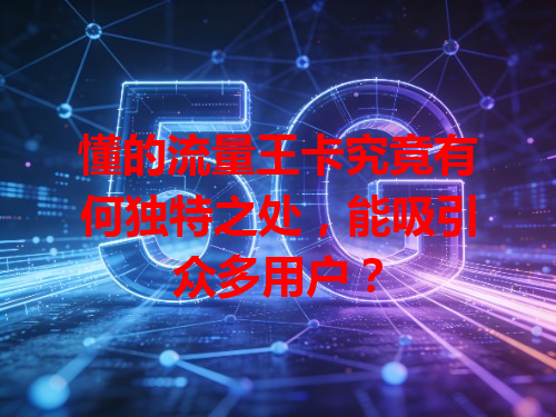 懂的流量王卡究竟有何独特之处，能吸引众多用户？