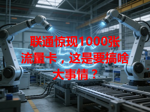 联通惊现1000张流量卡，这是要搞啥大事情？