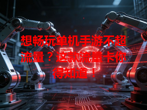 想畅玩单机手游不超流量？这款流量卡你得知道！