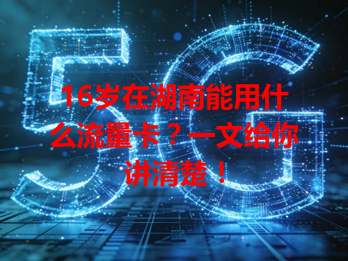 16岁在湖南能用什么流量卡？一文给你讲清楚！