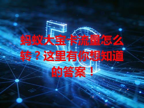 蚂蚁大宝卡流量怎么转？这里有你想知道的答案！