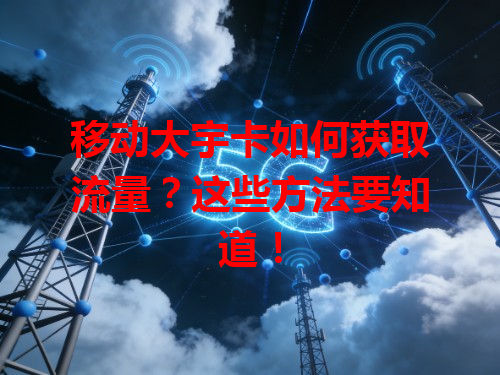 移动大宇卡如何获取流量？这些方法要知道！