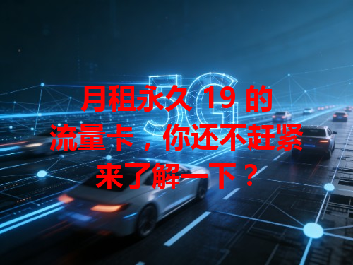 月租永久 19 的流量卡，你还不赶紧来了解一下？