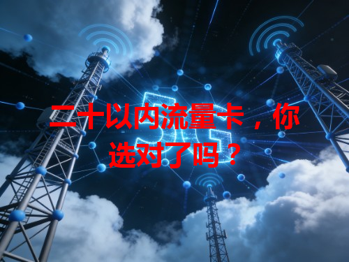 二十以内流量卡，你选对了吗？