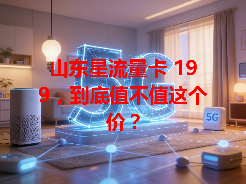 山东星流量卡 199，到底值不值这个价？