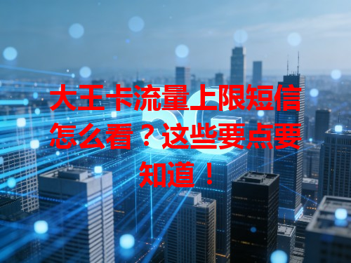 大王卡流量上限短信怎么看？这些要点要知道！