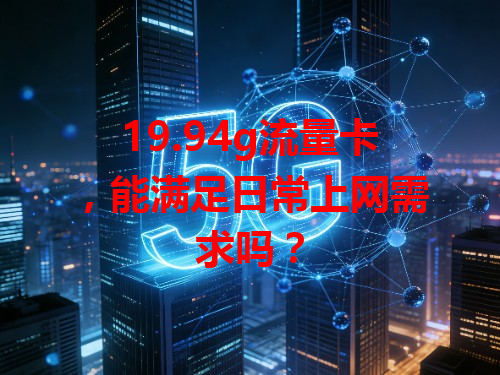 19.94g流量卡，能满足日常上网需求吗？