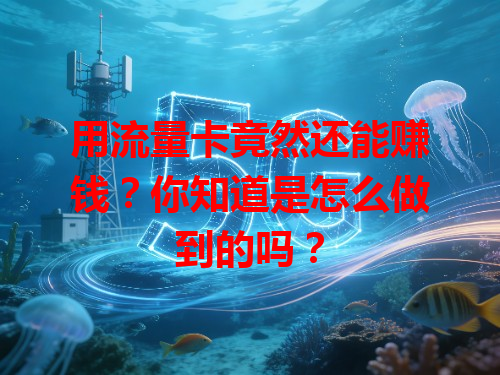 用流量卡竟然还能赚钱？你知道是怎么做到的吗？