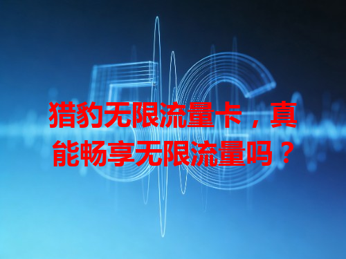 猎豹无限流量卡，真能畅享无限流量吗？