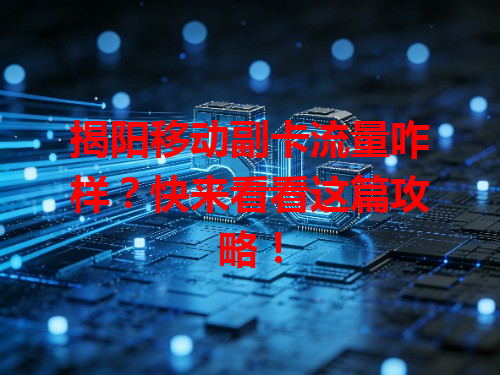 揭阳移动副卡流量咋样？快来看看这篇攻略！