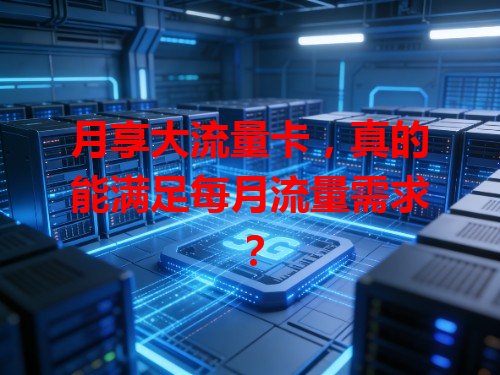 月享大流量卡，真的能满足每月流量需求？