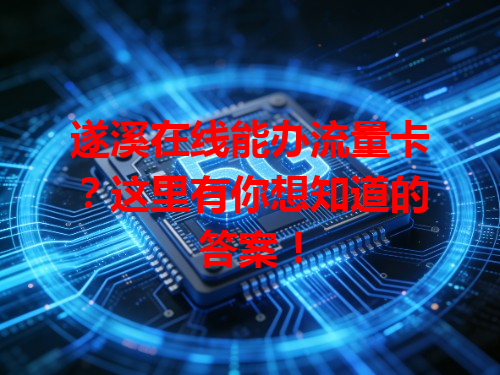 遂溪在线能办流量卡？这里有你想知道的答案！