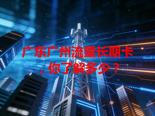 广东广州流量长期卡，你了解多少？