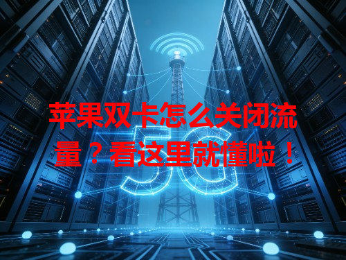 苹果双卡怎么关闭流量？看这里就懂啦！