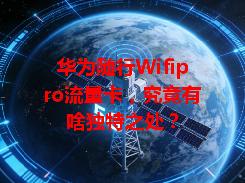 华为随行Wifipro流量卡，究竟有啥独特之处？