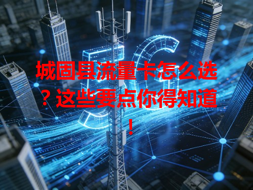 城固县流量卡怎么选？这些要点你得知道！