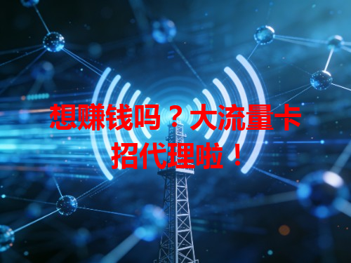 想赚钱吗？大流量卡招代理啦！