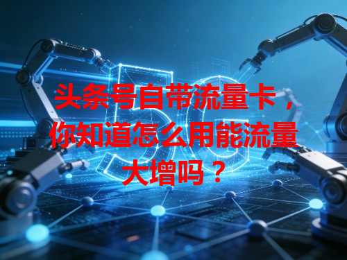 头条号自带流量卡，你知道怎么用能流量大增吗？